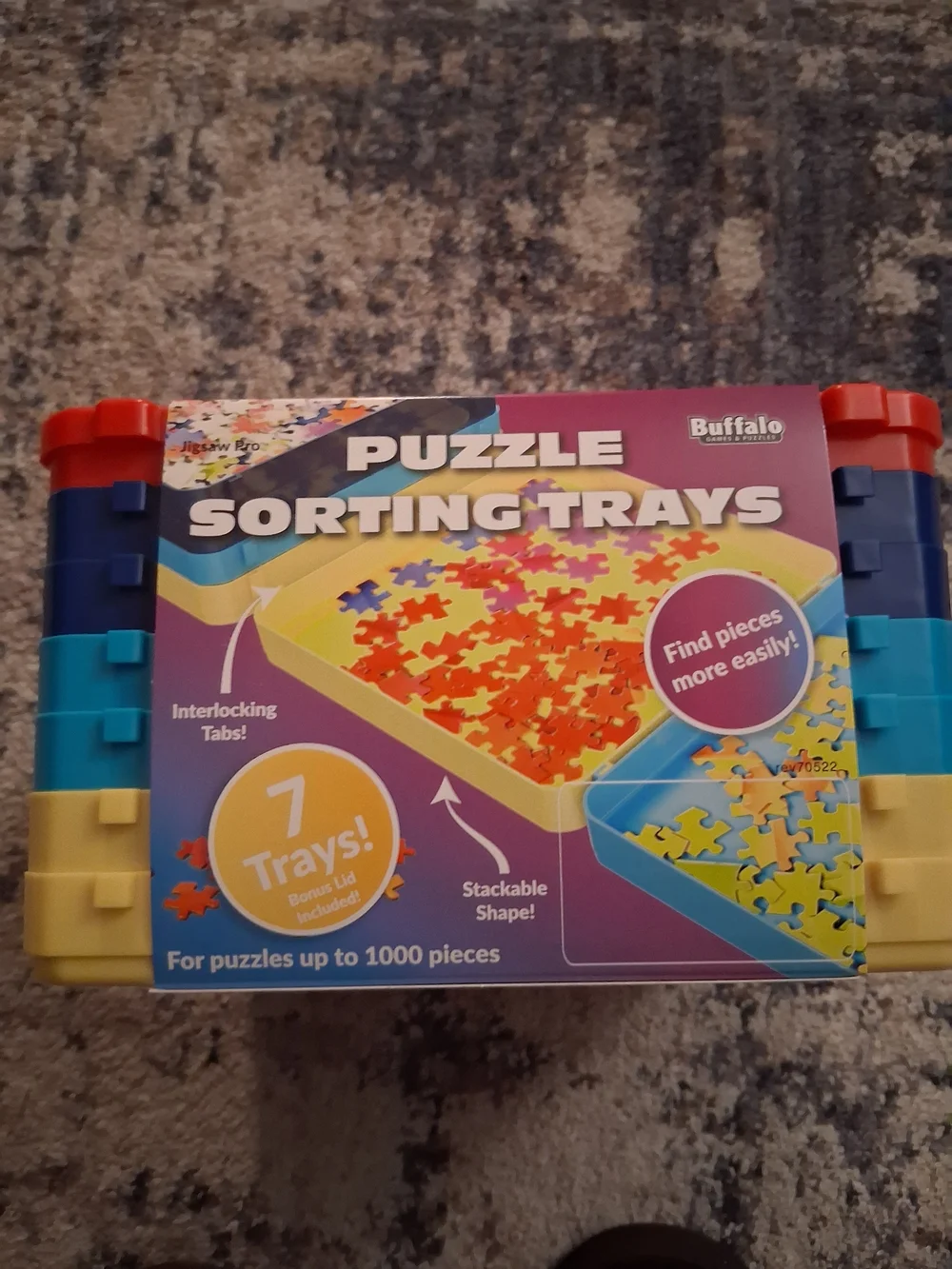 Buffalo Puzzle Sorting Trays - Red Stackable Organizer